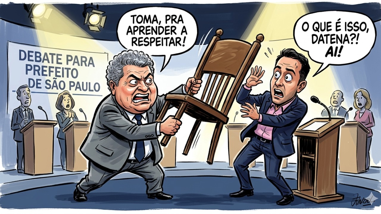 Datena deixa a EBC para nova tentativa eleitoral: Da cadeirada ao Congresso Nacional  