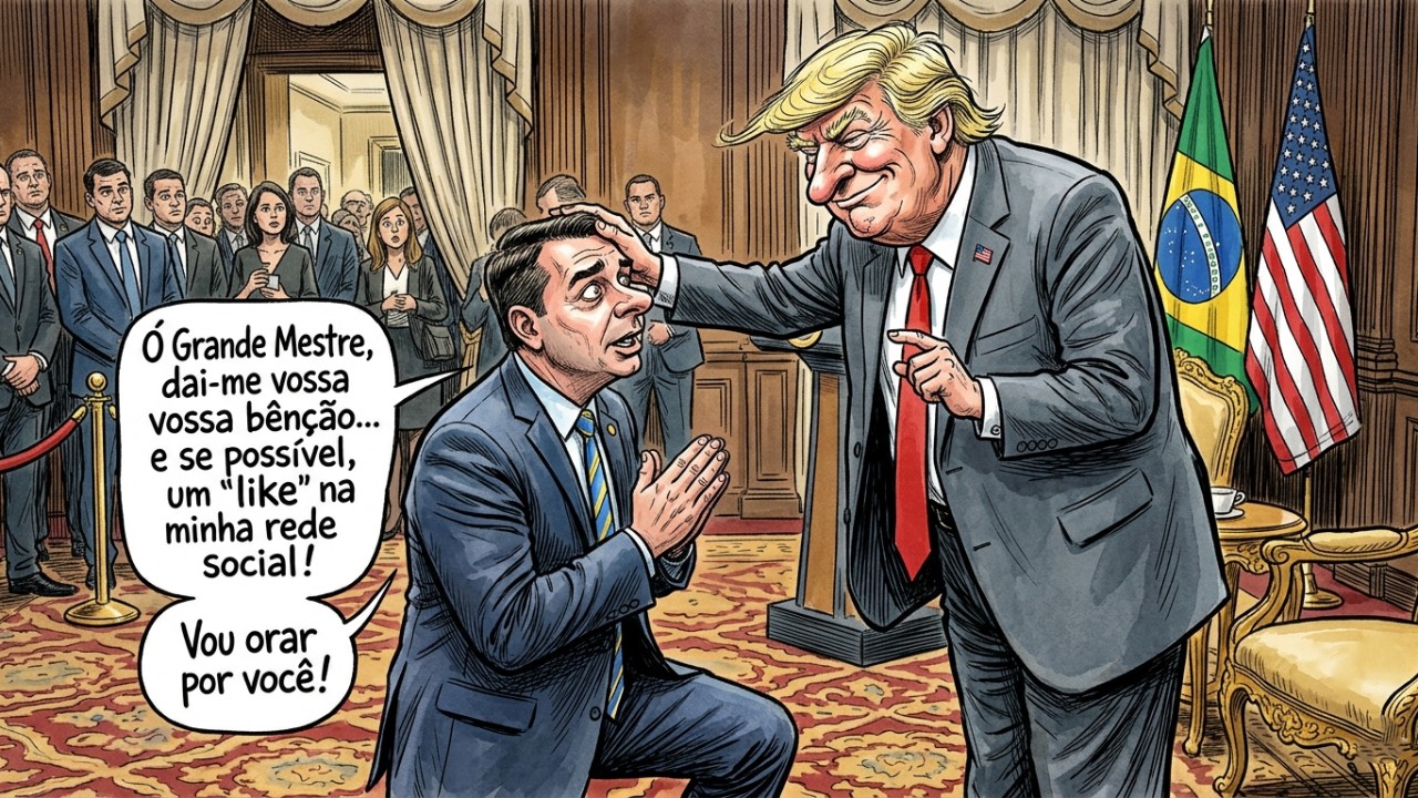 Missão Washington: Flávio Bolsonaro busca selo de aprovação de Trump 